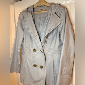 Esprit - Woman’s Trench Coat Blue Grey US L
